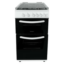 Double Oven Gas Cooker with Glass Lid, Statesman GTL50W
