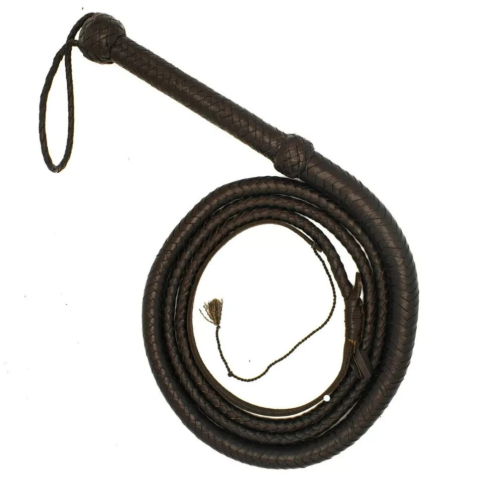Bullwhip Indiana Jones 8 Pieds Fouet De Taureau (bullwhip) En Cuir - 8 Pieds - 12 Tresses - Marron - Style Indiana Jones Fouet De Taureau Cuir