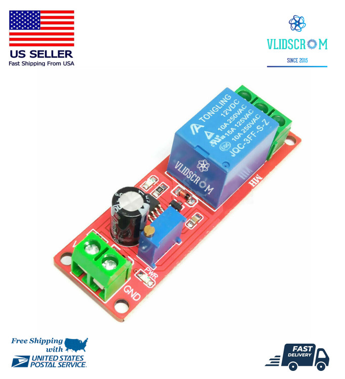 DC 12V NE555 Time Delay Relay Shield Timer Control Switch Adjustable Module Sec