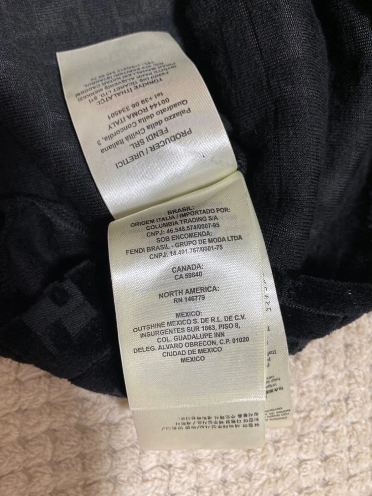 Fendi Felpa con Cappuccio Pullover FF Monogram Nero Made in Italy M Donna Uomo