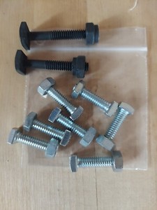 LOT of Square Headed Battery Bolts/nuts  1/4-20 