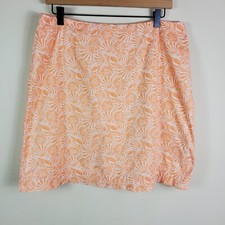Vineyard Vines Womens Skirt 10 Peachy Color Mini Lined Shell Print Beachy