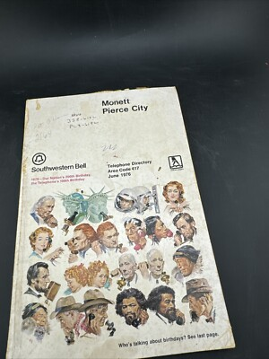 #ad Monett Pierce City Phone Book 1976 $12.11