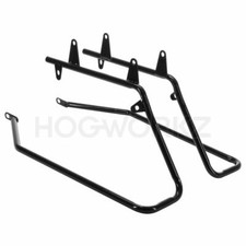 Hogworkz Black Conversion Brackets for Touring Saddlebags Harley Softail 18-Up