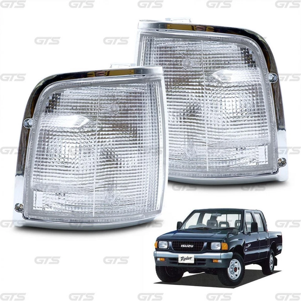 Pair Clear Front Corner Turn Signal Lamp Light For Isuzu TF TFR Pickup 1990 - 97 Foto 3 de 4