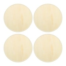 12" Diameter Crochet Basket Bottom 4Pcs Round Blank Crochet Knitting Wooden B...
