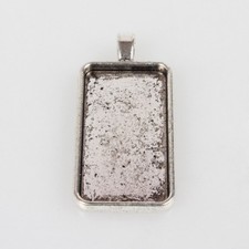 10 Pcs Rectangle Vintage Tibetan Alloy Pendant Cabochon Bezel Settings 19x38mm