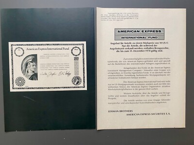 American Express International Fund 1969 Vintage Ad Werbung Reklame V16