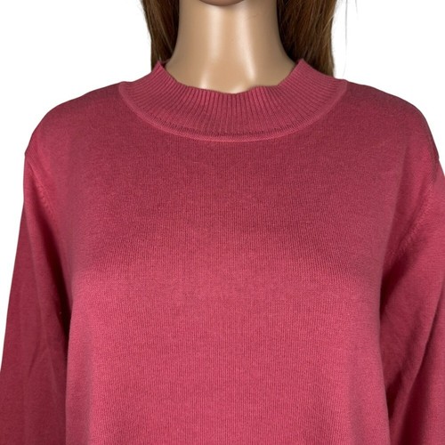 NWt New Isaac Mizrahi Mock Neck Pink Sweater Twofer Size XL Petite - Picture 10 of 12
