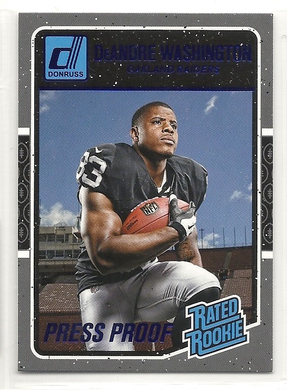 2016 Donruss Blue Press Proof - #363 - DeAndre Washington - Oakland Raiders