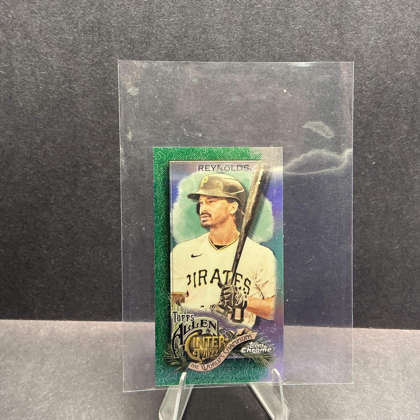 2022 Topps Allen & Ginter Chrome #217 Bryan Reynolds Mini Green Refractor #/99