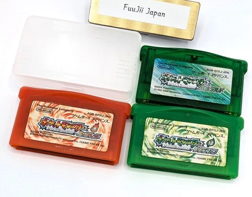Pokemon Emerald Fire Red Leaf Green set Gameboy Advance GBA Japanese Tested Lot