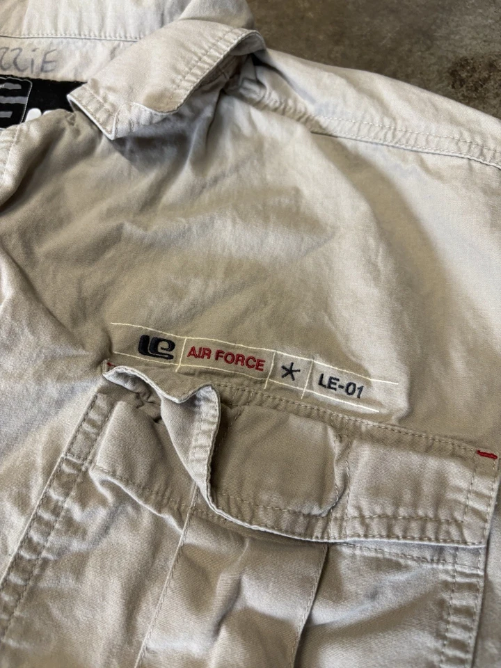 De colección Años 90 Nike Edición Limitada Fuerza Aérea Camisa Abotonada Avión Zapatos Talla L Foto 4 de 4