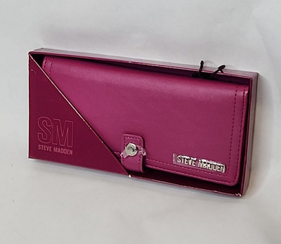 Steve Madden Wallet Dark Fuschia Ballen Boxes Wallet Retro Style