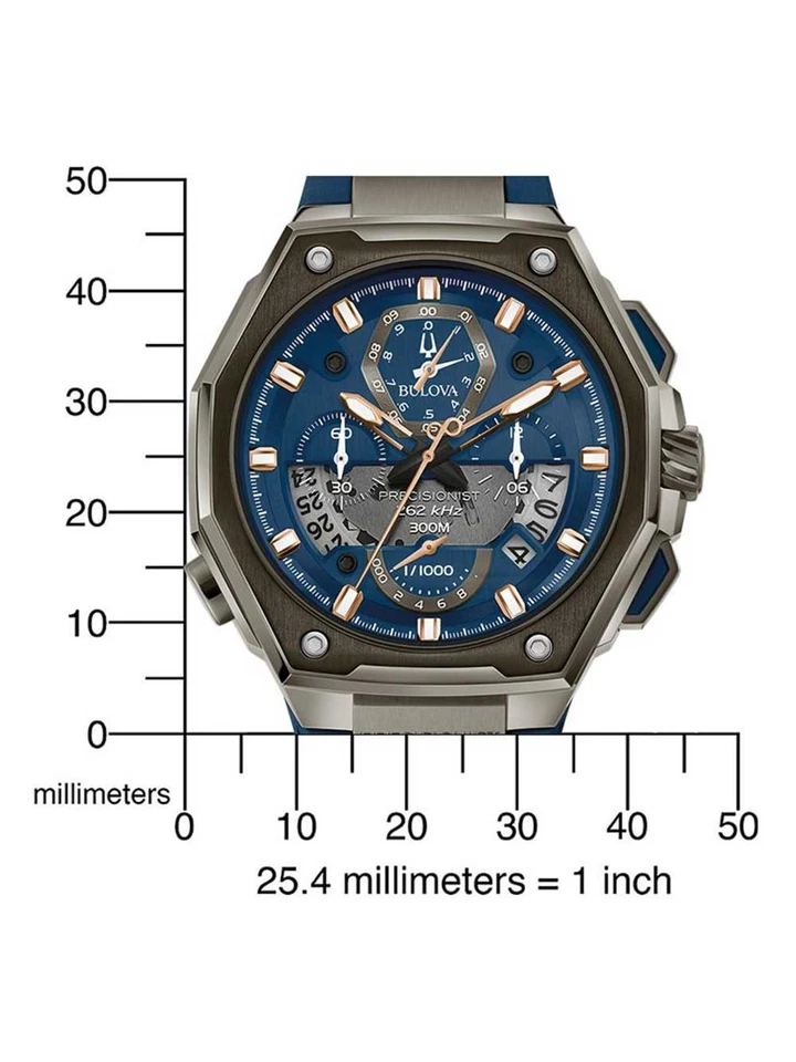 Bulova 98B357 Precisionist Cronografo Orologio Uomo 46mm 30ATM - Immagine 2 di 4