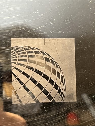 Continental Airlines silver Tray 7 3/4” X 10” 8-9856 Abco - Picture 5 of 6