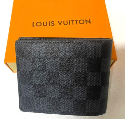 Authentic Louis Vuitton Multiple Bifold Wallet Damier Graphite Canvas