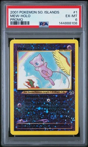 2001 POKEMON SOUTHERN ISLANDS PROMO #1 MEW-HOLO - PSA 6