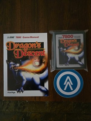 Dragon's Descent - For use on Atari 7800 systems   NEW with Manual   IN HAND