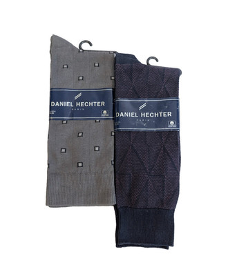 Men's Daniel Hechter Paris Dress Socks Shoe Size 7-12 Lot of 2