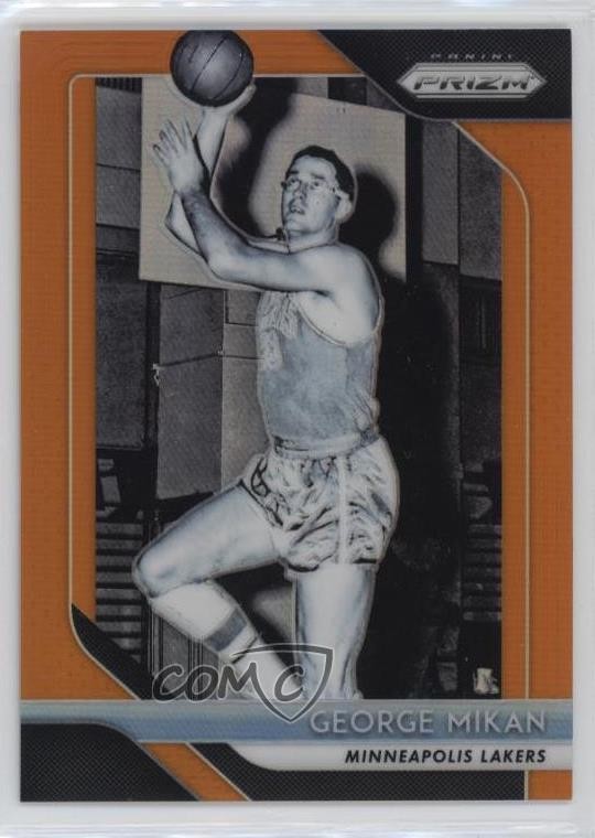 2018-19 Panini Prizm Orange Prizm 23/49 George Mikan #285 HOF 1l2