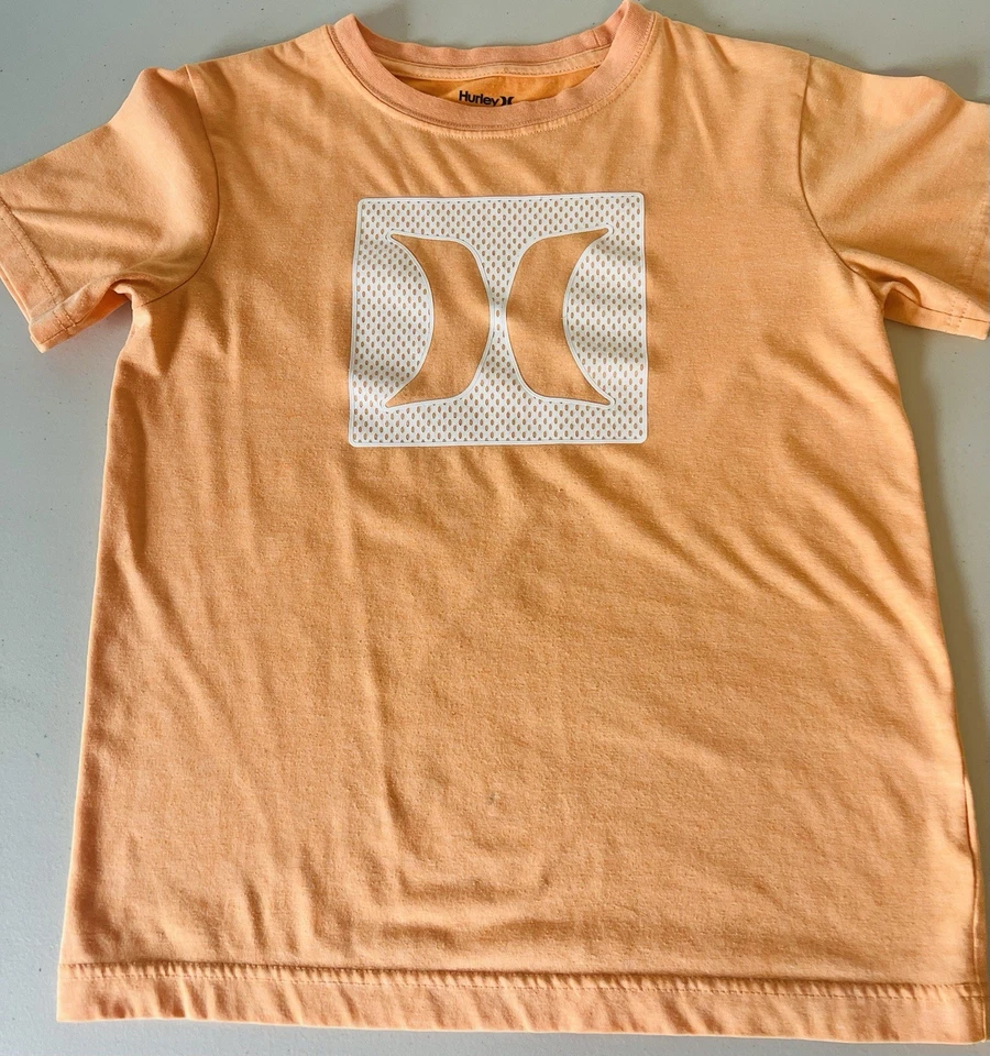 Hurley Orange Boys Medium T-Shirt Lot of 10-12 Years Short Sleeve Graphic Logo - Image 4 of 4