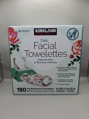 #ad #ad Kirkland Signature Daily Facial Towelettes Makeup Remov 180Ct US SELLER BB 02 28 $47.45