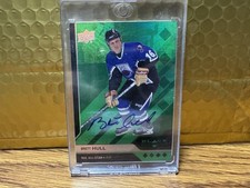 2013 Brett Hull Upper Deck Black Diamond Autographed Card # 203 Serial # 10/10