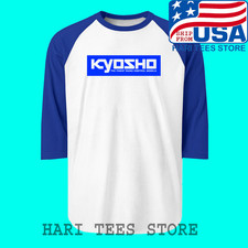 Kyosho RC Remote Control Men's Raglan White Blue Size S to 2XL