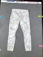 7 For All Mankind Jeans Womens 28 Multicolor Floral Mid Rise Skinny Stretch