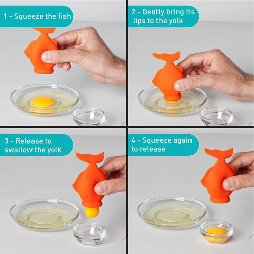 - Silicone Egg Separator Egg Yolk and White- YolkFish Lips Swallow Release- K... - Picture 3 of 7