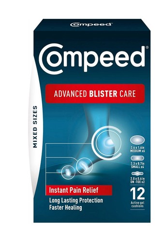 Compeed Advanced Blister Care Gel Cushions 12 Count Mixed Sizes NEW