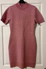 MICHAEL MICHAEL KORS Logo Jacquard pink size small Bodycon Dress