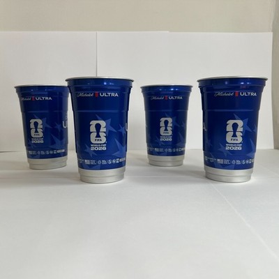 FIFA World Cup 2026 Michelob Ultra Aluminum Stadium Cups Set of 4