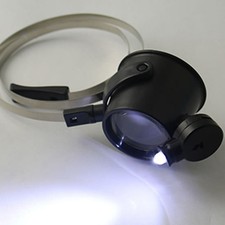 Headband 15X LED Head Lamp Light Jeweler Magnifier Magnifying Glass Loupe