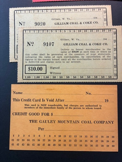 Assorted paper coal scrip. 8 cards, 1 receipt, 1 book. 10 total. | eBay