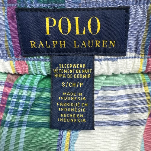 Polo Ralph Lauren Nachtwäsche Shorts Lounge Herren Gr. Small kariert blau Pony - Bild 3 von 11