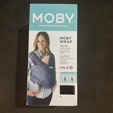 Moby Classic Baby Wrap Carrier – Soft & Breathable, Hands-Free Denim