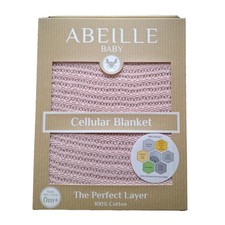 Cellular Baby Blanket Pink Abeille superior 100 Cotton 100 x 75 cm