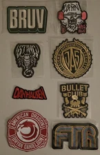 MEGA LOT OF 8 PRO WRESTLING CRATE PATCHES  NEW  AEW  FTR  BULLET CLUB  STING