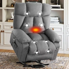 Power Lift Recliner Chair for Elderly, Lift Chair with Massage and Heat for L...
