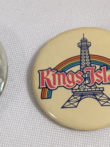 2 Kings Island Pinback Regenbogen Vintage Ohio Vergnügungspark Messe Karneval Button - Bild 4 von 7