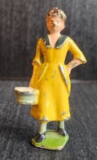 VINTAGE 1950s BRITAINS VILLAGE FARM MILK MAID FARMERS WIFE LEAD FIGURE ENGLAND