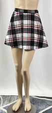 Shein Checkered Mini Skirt Black Red  White Polyester Blend Girls Size 10Y