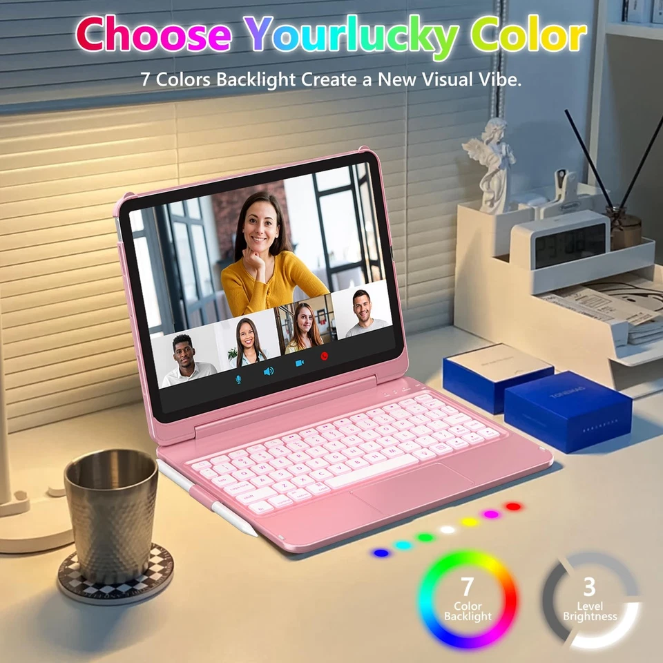 Touch for iPad Air 11 inch & Air 5th 4th Generation Case with Keyboard - Only... - Image 3 of 4