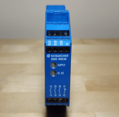 Schleicher 18814886 SNO4003K Safety Relay 24V AC/DC Emergency Stop Gate Monitor