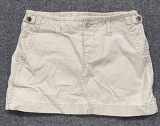 American Eagle Outfitters Women  s Skirt Mini Khaki Brown Distressed Style Sz 4