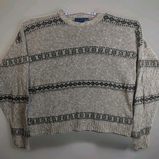 Vintage Towncraft Men's XXL Crewneck Sweater Grandpa 90s Cotton Acrylic USA Made