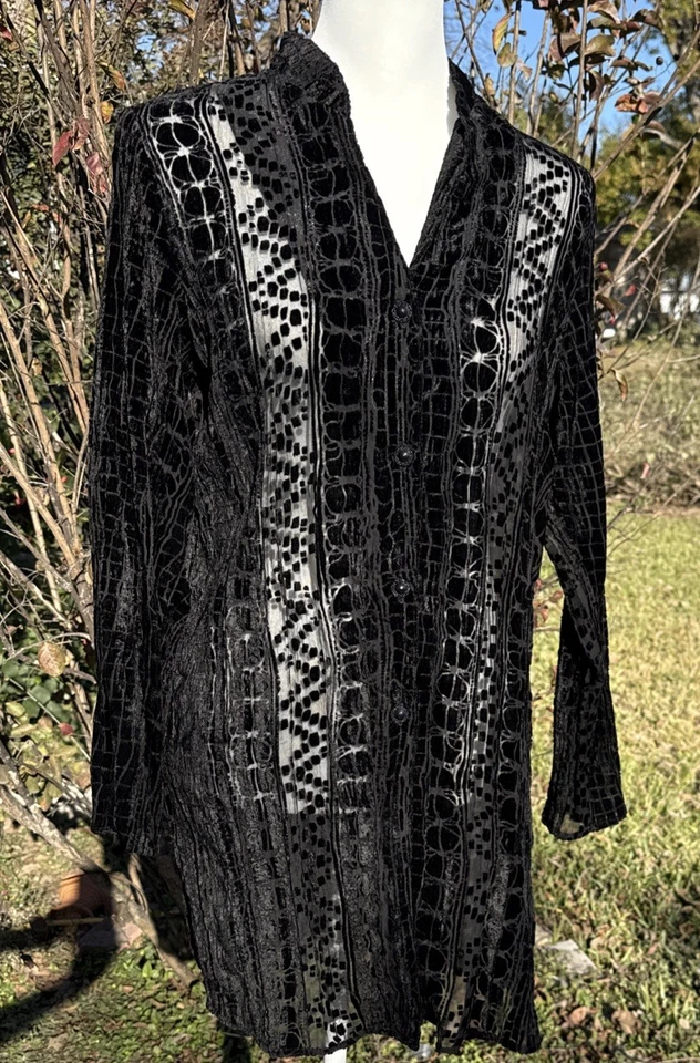 Top de terciopelo negro de colección años 90 Y2K caprichoso hada bruja renacimiento largo pequeño nuevo con etiquetas Foto 3 de 4