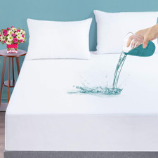 Soft and Breathable Full Size Waterproof Mattress Protector, Fitting 6-16 Inches